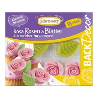 Roses rosesX6/Blister et feuillesX12/Blister, Candymel 1 X10 Blister