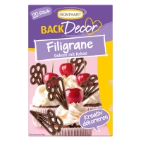 Filigranes, décor au cacao 1 X 12pcs