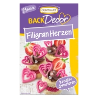 Coeurs filigranes roses 1 X12
