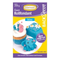 8x 250g Pâte à sucre, bleue |sans l’huile de palme