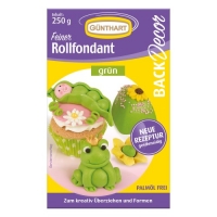 8x 250g Pâte à sucre, verte |sans l’huile de palme