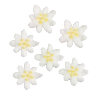 France Décor Shop  Plaquettes fleurs en chocolat blanc, ass. 1 X120 pcs -  ø 30 mm