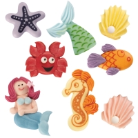 Set Sirènes en sucre 1X 96 pcs - 24-38X 25-48X 7-10 mm