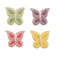 Papillon en sucre plats assortis 1 X72 pcs - 35 x 28 x 7 mm