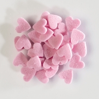 Cœurs en sucre, roses 1 X1,5 Kg - 7 mm
