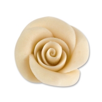 Moyennes roses blanches, pâte d'amandes, 1X 36pcs - Ø 35 mm