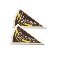 Décors triangle Banane  - 55 x 34 mm