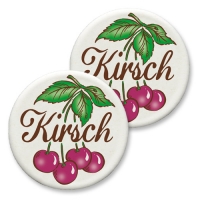 Plaquettes   Kirsch , mousse de sucre 1 X12 pcs - Ø 80 mm