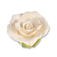 Moyennes roses blanches, sucre 1 X30 pcs - Ø 40 mm