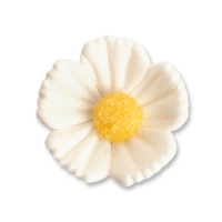 Moyennes fleurs blanches, sucre 1 X96 pcs - Ø 30 mm