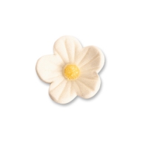 Fleurs de Fraisiers blanches, sucre tragand, 1X 96pcs - Ø27 mm