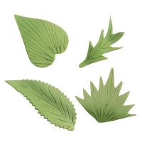 Assortiment de feuilles en sucre adragant 1 X120 pcs - 23-70 mm