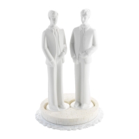 Couple Hommes en porcelaine blanche (interchangeable avec réf. 2569) 1 X1 pcs