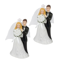 Grands couples de mariés en céramique 1 X5 pcs - 80 x 125 mm
