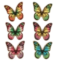 Papillons, ass. En mousse de sucre 1 X100 pcs - 42 x 39 mm