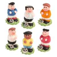 Footballeurs 3D, sucre 1 X24 pcs - Ø30 x 42 mm