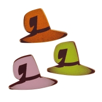 Plaquettes chapeaux de sorcières, chocolat noir,ass. 1 X96 pcs - 38 x 28 mm