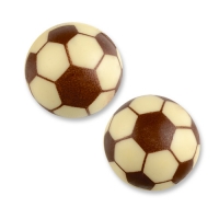 Ballons de foot creux 3D, chocolat blanc 1 X40 pcs - Ø 27 mm