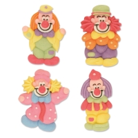 Clowns assortis, sucre 1 X48 pcs - 34 x 43 x 10 mm