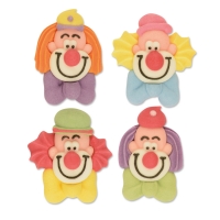 Petites têtes de clown, à plat 1 X60 pcs - 29 x 37 x 10 mm