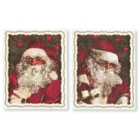 Plaque Père-Noël Nostalgie  1 X24 pcs - 80 x 100 mm