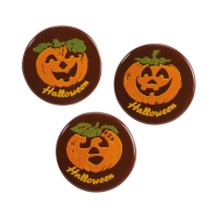 Citrouilles Halloween en chocolat noir, ass. 1 X160 pcs - Ø 30 mm