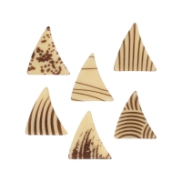 Petits triangles en chocolat blanc, ass. 1 X216 pcs - 25 x 28 mm