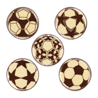 Footballeurs en chocolat blanc, ass. 1 X200 pcs - Ø 30 mm