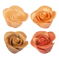 Roses antiques en pâte d'amandes ass. 1 X36 pcs - Ø 38 x 23 mm