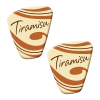 Décors de spécialités  Tiramisu , chocolat blanc 1 X140 pcs - 29 x 35 mm