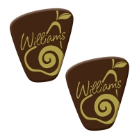 Décors de spécialités  Williams , chocolat noir 1 X140 pcs - 29 x 35 mm