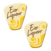 Décors pour spécialités  Eierliqueur , chocolat blanc 1 X140 pcs - 29 x 35 mm