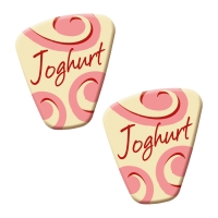Décors pour spécialités  Joghurt , chocolat blanc 1 x140 pcs - 29 x 35 mm