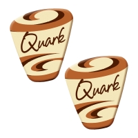 Décors pour spécialités  Quark , chocolat blanc 1 X140 pcs - 29 x 35 mm