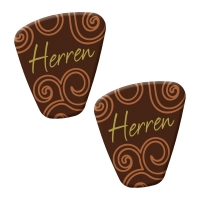 Décors pour spécialités  Herren , chocolat noir 1 X140 pcs - 29 x 35 mm