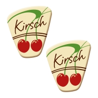 Décors de spécialités  Kirsch , chocolat blanc 1 X140 pcs - 29 x 35 mm