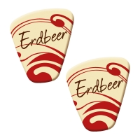 Décors pour spécialités  Erdbeer , chocolat blanc 1 X140 pcs - 29 x 35 mm