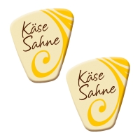 Décors pour spécialités  Käsesahne , chocolat blanc 1 X140 pcs - 29 x 35 mm