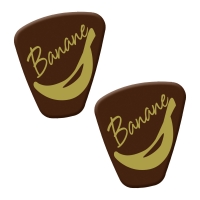Décors de spécialités  Banane , chocolat noir  1 X140 pcs - 29 x 35 mm