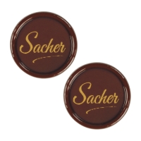 Décors  Sacher , chocolat noir 1 X160 pcs - Ø 30 mm
