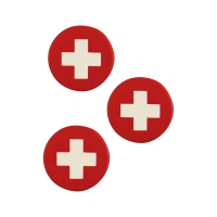 Plaquettes drapeau suisse en chocolat blanc 1 X120 pcs