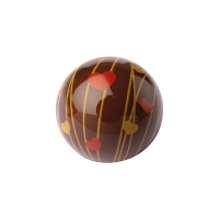 Sphères 3D, creuses, chocolat noir, Coeurs - Ø27mm - 1 X40 pcs