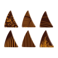 Triangles en chocolat noir, or, ass. 1 X162 pcs