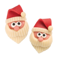 Têtes de Père Noël en pâte d‘amandes, plat 1 X30 pcs - 39 x 64 x 15 mm