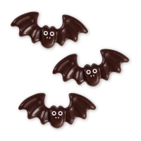 Chauves-souris d'Halloween 3D, chocolat noir 1 X126 pcs