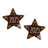 Plaquettes étoiles  2025 , chocolat noir 1 X84 pcs