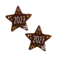 Plaquettes étoiles  2025 , chocolat noir 1 X84 pcs