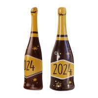 Bouteilles de champagne  2024 , chocolat noir 1 X48 pcs
