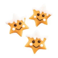 Étoiles dorées souriantes, pâte d'amandes 1 X84 pcs