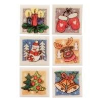 Décors de Noel petits en masse de sucre, ass. 1 X100 pc